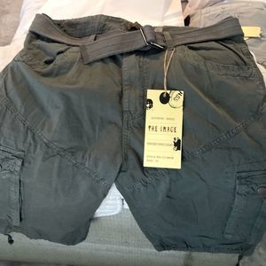 Mens size 34 Grey Cargo Shorts New